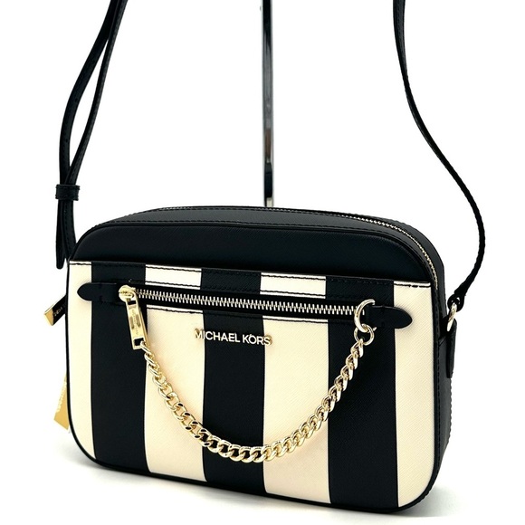 Michael Kors Large EW Zip Chain Xbody Crossbody Bag Black - Picture 3 of 12